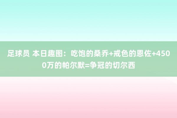 足球员 本日趣图：吃饱的桑乔+戒色的恩佐+4500万的帕尔默=争冠的切尔西