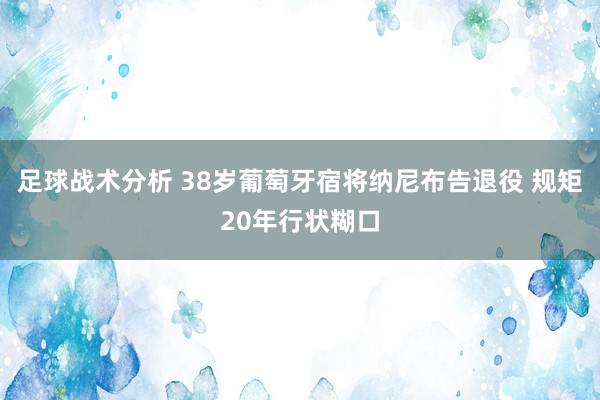 足球战术分析 38岁葡萄牙宿将纳尼布告退役 规矩20年行状糊口